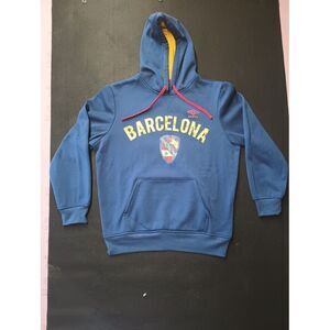 Umbro Hoodie Hooded Sweatshirt Barcelona Men's Size Large M Blue Soccer Football